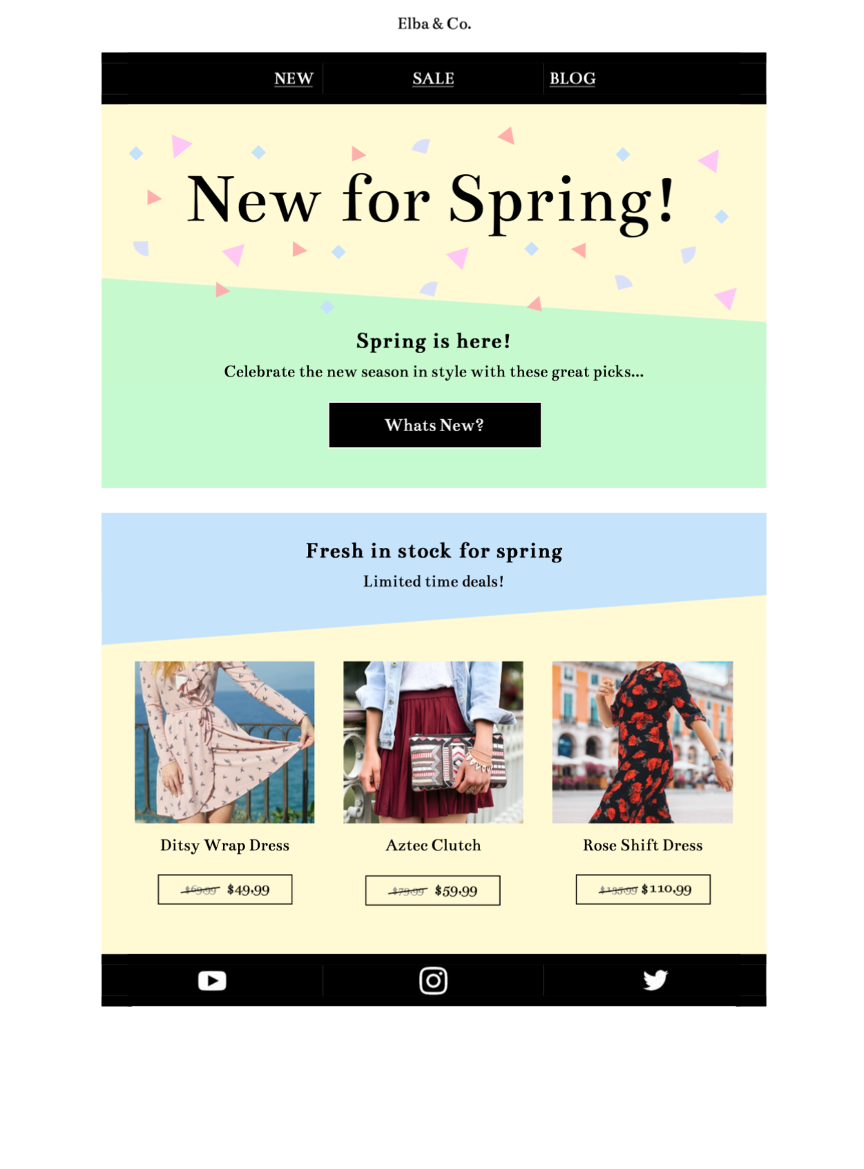 Spring Colors Spring Colors Spring themed html email design in Mail Designer 365